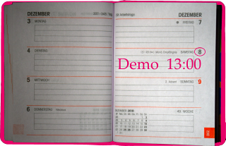 Kalender mit Demo
